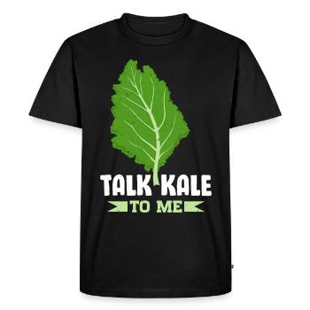 Véganisme végétarien au chou frisé - T-shirt Premium bio Homme - noir - Devant - Nico (187cm)