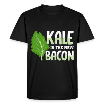 Véganisme végétarien au chou frisé - T-shirt Premium bio Homme - noir - Devant - Nico (187cm)