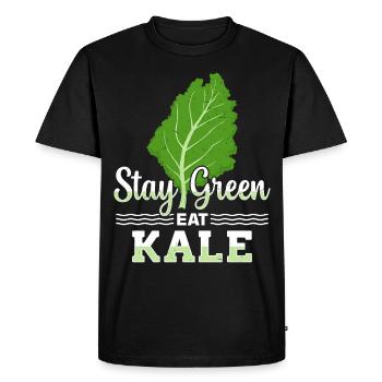 Véganisme végétarien au chou frisé - T-shirt Premium bio Homme - noir - Devant - Nico (187cm)