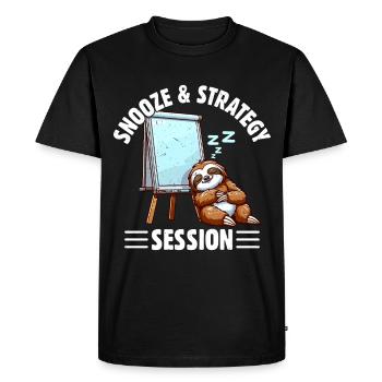 Humour De Bureau D’affaires Bureau À Domicile Paresseux - T-shirt Premium bio Homme - noir - Devant - Nico (187cm)
