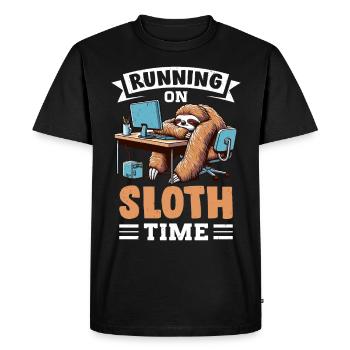 Humour De Bureau D’affaires Bureau À Domicile Paresseux - T-shirt Premium bio Homme - noir - Devant - Nico (187cm)