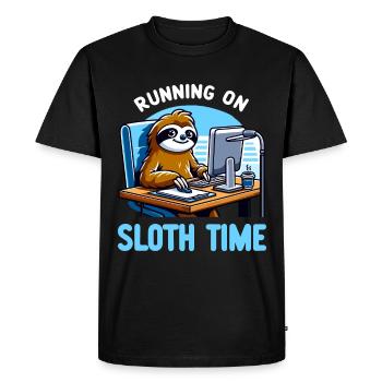 Humour De Bureau D’affaires Bureau À Domicile Paresseux - T-shirt Premium bio Homme - noir - Devant - Nico (187cm)