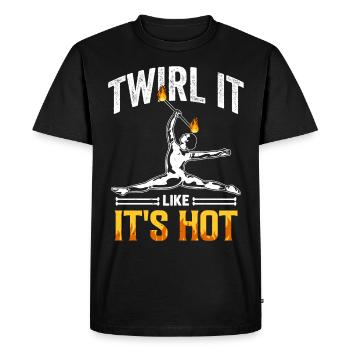 Fire Baton Fire Dance Fire Dancer Fire Dancer - Men's Premium Organic T-Shirt - black - Front - Nico (187cm)