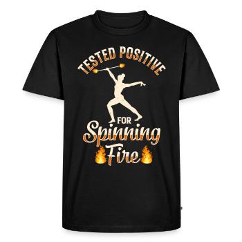 Fire Baton Fire Dance Fire Dancer Fire Dancer - Men's Premium Organic T-Shirt - black - Front - Nico (187cm)