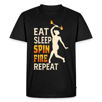 Fire Baton Fire Dance Fire Dancer Fire Dancer - Men's Premium Organic T-Shirt - black - Front - Nico (187cm)