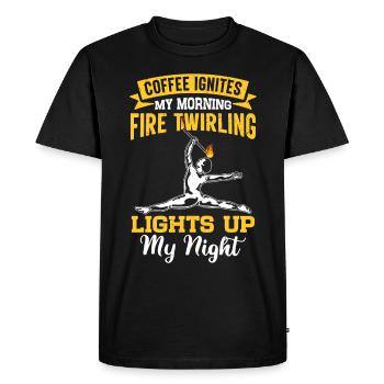 Fire Baton Fire Dance Fire Dancer Fire Dancer - Men's Premium Organic T-Shirt - black - Front - Nico (187cm)