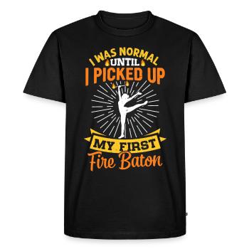 Fire Baton Fire Dance Fire Dancer Fire Dancer - Men's Premium Organic T-Shirt - black - Front - Nico (187cm)