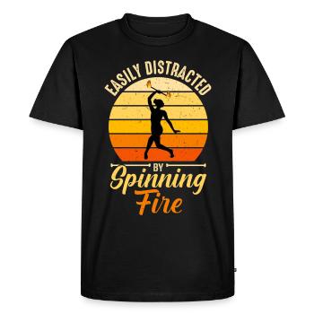 Fire Baton Fire Dance Fire Dancer Fire Dancer - Men's Premium Organic T-Shirt - black - Front - Nico (187cm)
