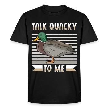 Duck Mallard - Men's Premium Organic T-Shirt - black - Front - Nico (187cm)