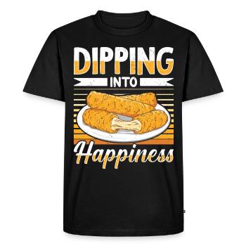 Bâtonnets de mozzarella au fromage - T-shirt Premium bio Homme - noir - Devant - Nico (187cm)