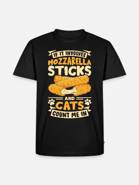 Mozzarella Sticks Cheese - Men's Premium Organic T-Shirt - black
