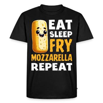 Bâtonnets de mozzarella au fromage - T-shirt Premium bio Homme - noir - Devant - Nico (187cm)