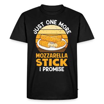 Mozzarella Sticks Cheese - Men's Premium Organic T-Shirt - black - Front - Nico (187cm)