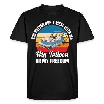 Capitaine Tritoon - T-shirt Premium bio Homme - noir - Devant - Nico (187cm)
