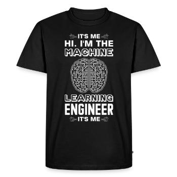 Machine Learning Algorithms AI Data Analyst - Men's Premium Organic T-Shirt - black - Front - Nico (187cm)