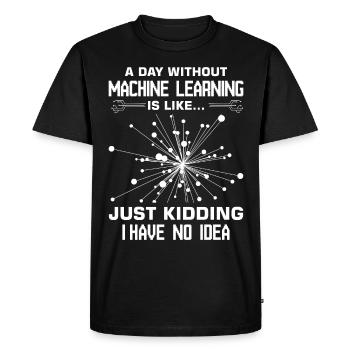 Machine Learning Algorithms AI Data Analyst - Men's Premium Organic T-Shirt - black - Front - Nico (187cm)