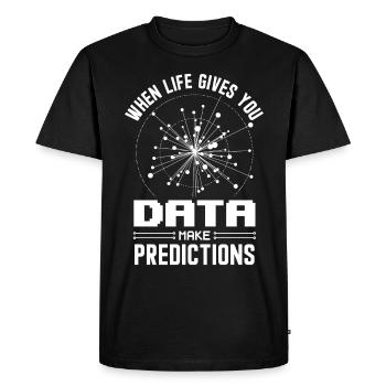 Machine Learning Algorithms AI Data Analyst - Men's Premium Organic T-Shirt - black - Front - Nico (187cm)