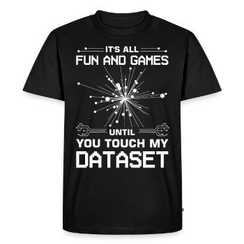 Machine Learning Algorithms AI Data Analyst - Men's Premium Organic T-Shirt - black - Front - Nico (187cm)