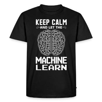Machine Learning Algorithms AI Data Analyst - Men's Premium Organic T-Shirt - black - Front - Nico (187cm)