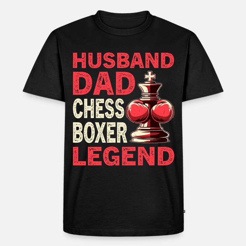 Schachboxen - Männer Premium Bio T-Shirt - Schwarz