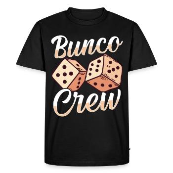 Roll Into Fun With Bunco Crew Dice Game Design - Men's Premium Organic T-Shirt - black - Front - Nico (187cm)