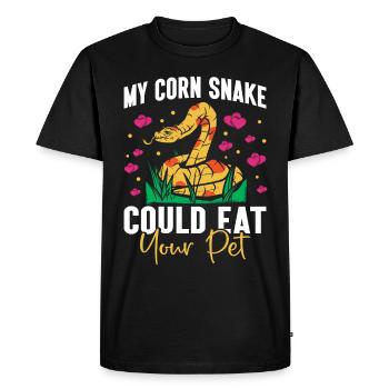 Serpent des blés Snake - T-shirt Premium bio Homme - noir - Devant - Nico (187cm)