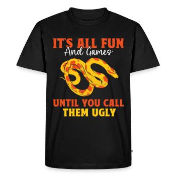 Serpent des blés Snake - T-shirt Premium bio Homme - noir - Devant - Nico (187cm)