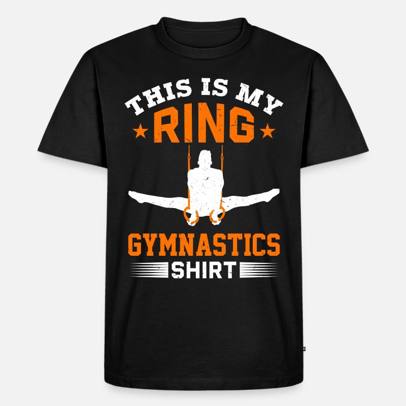 Ringturner Turnen - Männer Premium Bio T-Shirt - Schwarz
