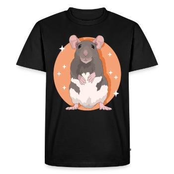 Rats, Rat Lover, Rat Owner, Gift - Men's Premium Organic T-Shirt - black - Front - Nico (187cm)