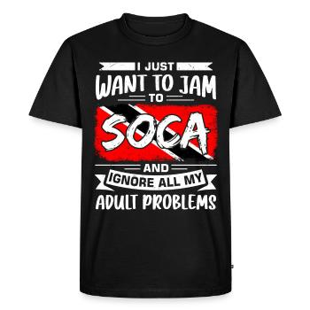 Soca Dance Trinidad Tobago - Men's Premium Organic T-Shirt - black - Front - Nico (187cm)