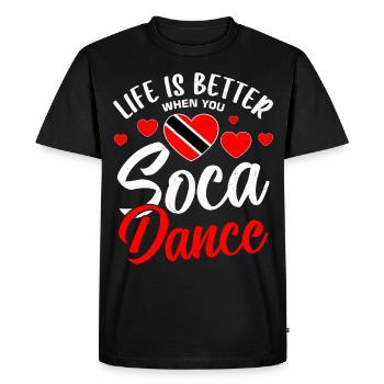 Soca Dance Trinidad Tobago - Men's Premium Organic T-Shirt - black - Front - Nico (187cm)
