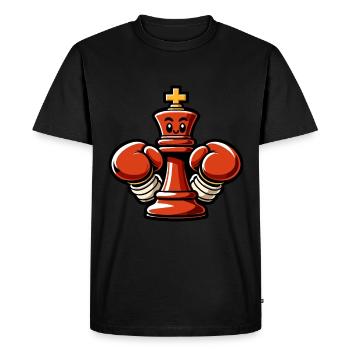 Echecs Roi Échec et Mat - T-shirt Premium bio Homme - noir - Devant - Nico (187cm)