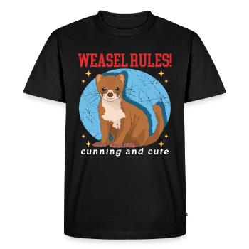 Weasel Mouse Weasel Hermännchen Gift - Men's Premium Organic T-Shirt - black - Front - Nico (187cm)