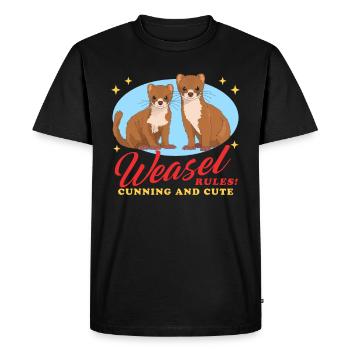 Weasel Mouse Weasel Dwarf Weasel Gift - Men's Premium Organic T-Shirt - black - Front - Nico (187cm)