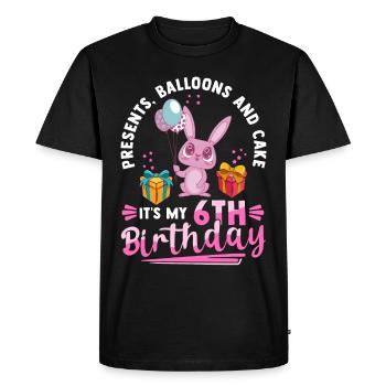 6e anniversaire 6 ans cadeau idée cadeau - T-shirt Premium bio Homme - noir - Devant - Nico (187cm)