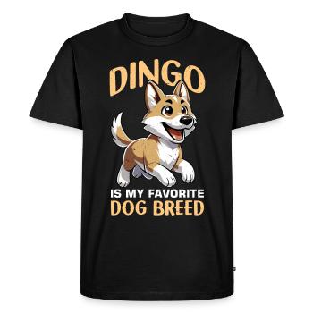 Dingo Chien Australien - T-shirt Premium bio Homme - noir - Devant - Nico (187cm)