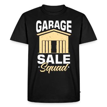 Vente de garage - T-shirt Premium bio Homme - noir - Devant - Nico (187cm)