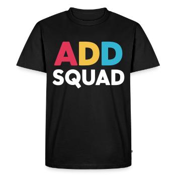 Attention Deficit Hyperactivity Disorder ADD - Men's Premium Organic T-Shirt - black - Front - Nico (187cm)