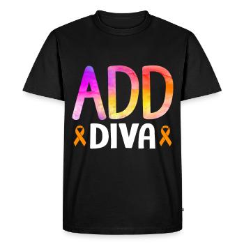 Attention Deficit Hyperactivity Disorder ADD - Men's Premium Organic T-Shirt - black - Front - Nico (187cm)