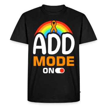 Attention Deficit Hyperactivity Disorder ADD - Men's Premium Organic T-Shirt - black - Front - Nico (187cm)
