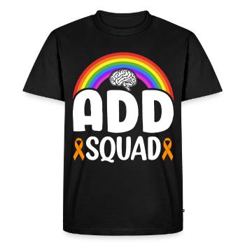 Attention Deficit Hyperactivity Disorder ADD - Men's Premium Organic T-Shirt - black - Front - Nico (187cm)