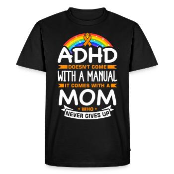 Funny ADHD saying - Men's Premium Organic T-Shirt - black - Front - Nico (187cm)