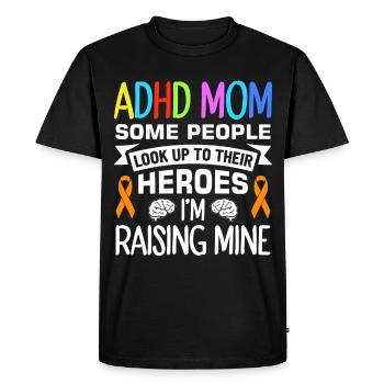 Funny ADHD saying - Men's Premium Organic T-Shirt - black - Front - Nico (187cm)