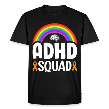 Attention Deficit Hyperactivity Disorder ADD - Men's Premium Organic T-Shirt - black - Front - Nico (187cm)