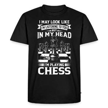 Échiquier d’échecs de grand maître pour les joueurs d’échecs - T-shirt Premium bio Homme - noir - Devant - Nico (187cm)