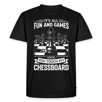 Échiquier d’échecs de grand maître pour les joueurs d’échecs - T-shirt Premium bio Homme - noir - Devant - Nico (187cm)
