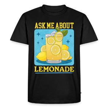 Limonade Citrons Limonade Soda Stand Cadeau - T-shirt Premium bio Homme - noir - Devant - Nico (187cm)