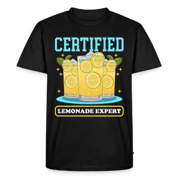 Limonade citron limonade effervescent Stand cadeau - T-shirt Premium bio Homme - noir - Devant - Nico (187cm)