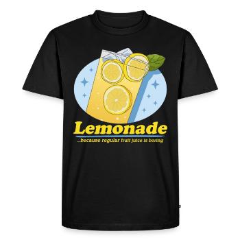 Limonade effervescente citron limonade cadeau - T-shirt Premium bio Homme - noir - Devant - Nico (187cm)