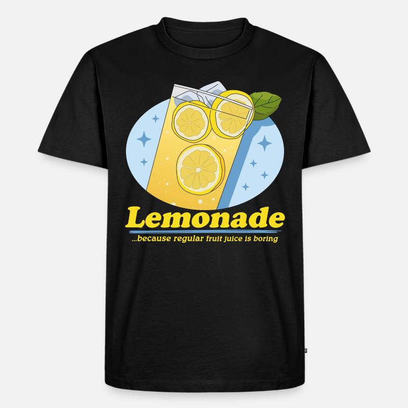 Limonade Brause Zitronen Limonade Geschenk - Männer Premium Bio T-Shirt - Schwarz